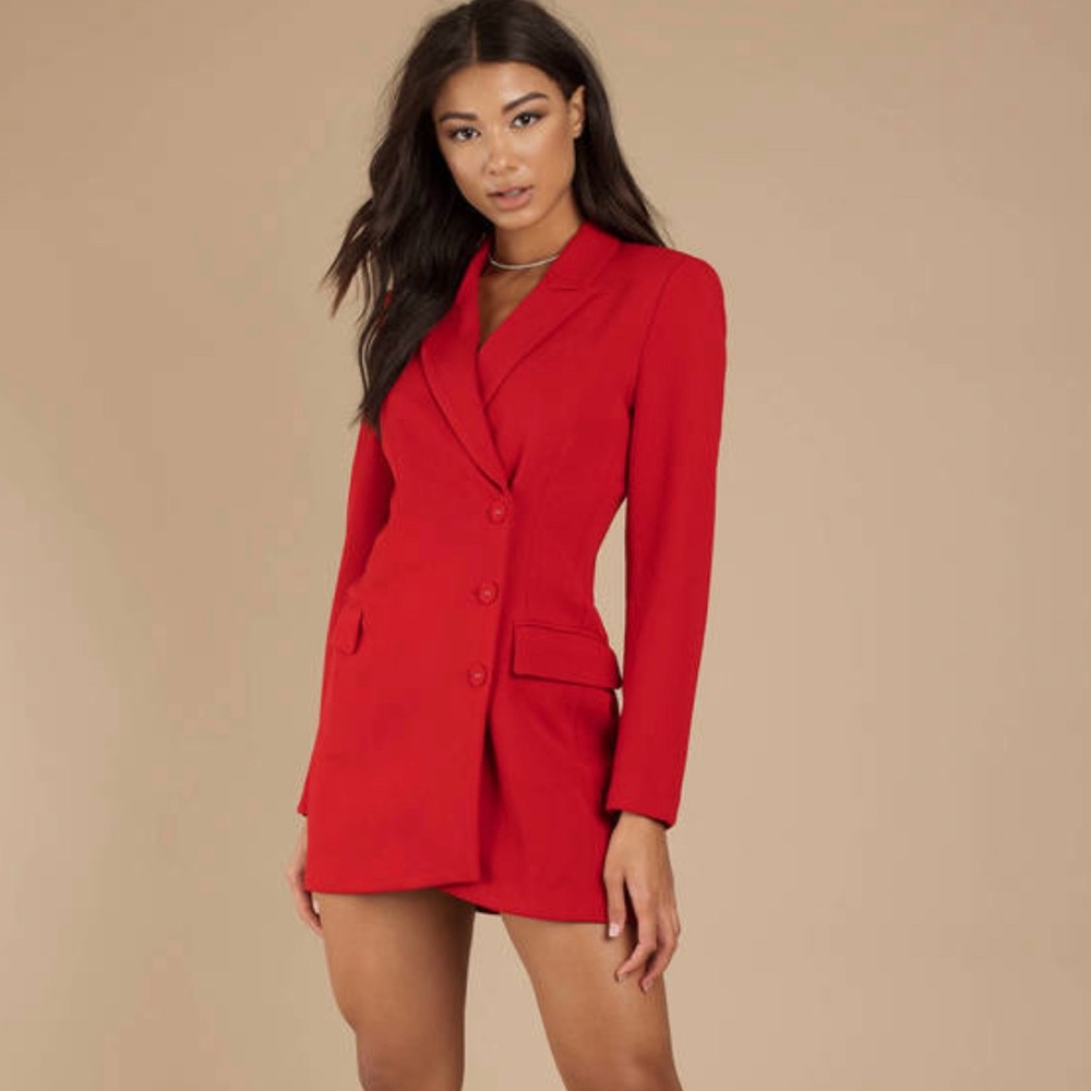 Lina Red ASTR double breasted blazer dress in red. Gently worn - size Medium